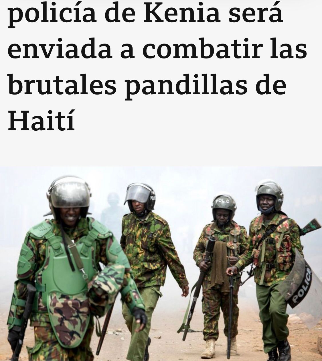 La ONU respaldó este lunes la oferta de Kenia de liderar una fuerza de seguridad multinacional en Haití.