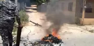 Incendian neumáticos en calles de Dajabón