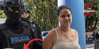 Mujer fue captada por portero de una escuela mientras intenba presuntamente robar una niña.