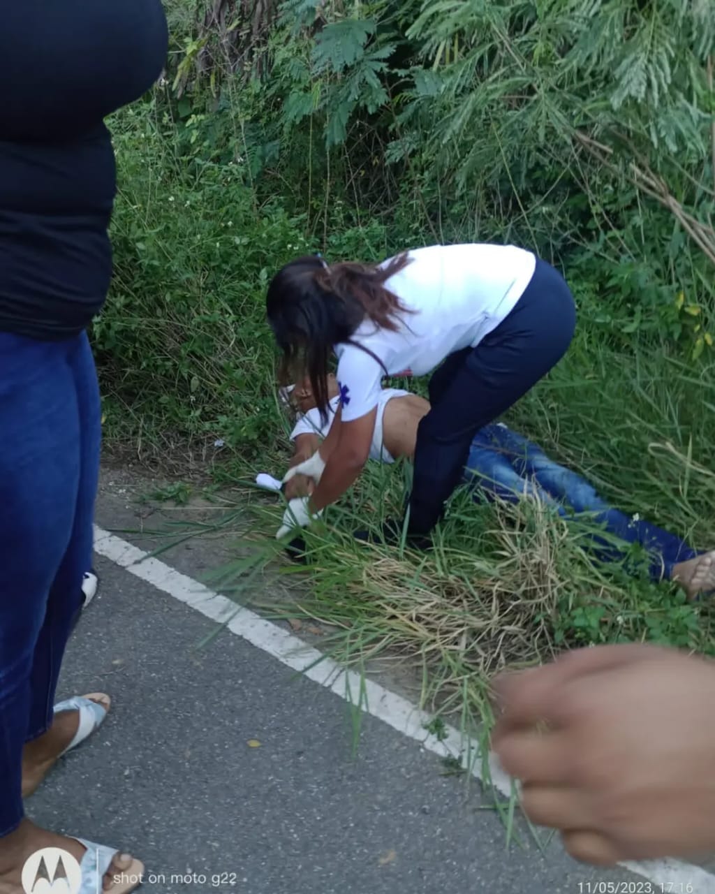Se registra accidente hace minutos en carretera que conduce a Pedro Sánchez.