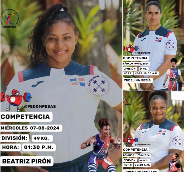 Desde hoy sábado hasta el miércoles las pesistas de SPM estarán participando en Los JOP24