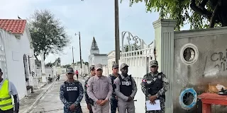 Operativo de seguridad en cementerios de La Romana