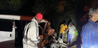 Varios heridos cerca de Cana Chapetón, por choque entre minibús y un camión