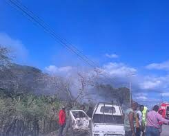 Accidente de tránsito carretera San Pedro-Consuelo deja al menos 7 heridos