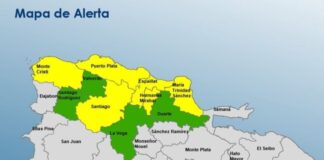 COE eleva a 10 provincias en alerta amarilla por sistema frontal, seis en amarilla