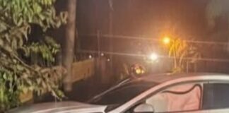 Supuesta persecución y balacera deja un herido y una jeepeta calcinada en confuso incidente en Consuelo