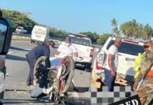 Dos personas perdieron la vida tras un accidente de tránsito en la autovía del Este, próximo al municipio Guayacanes