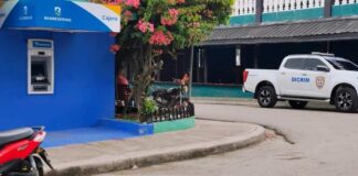 Desconocidos destruyen cajero automático en La Ciénaga, Barahona