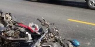 Accidente de motor se registra este viernes santo en la salida Miches El Seibo