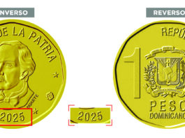 BCRD emite moneda de RD$1.00, año 2025”
