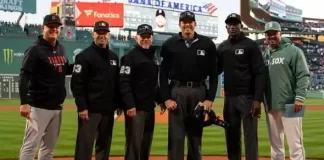 Nuevo árbitro dominicano debuta en Grandes Ligas, Félix Neón trabajó en la primera base