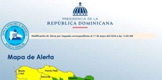 COE eleva a 20 las provincias en alerta por vaguada