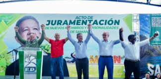Expresidente Fernández juramenta a altos dirigentes del PLD en Samaná