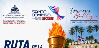 La Antorcha Olímpica llega esta tarde a San Pedro de Macoris para hacer el recorrido