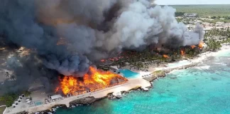 Persisten las secuelas del incendio en hotel de Bayahibe, continúan las labores de limpieza