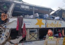 21 personas muertas y 4 heridas en el sur de Brasil en aparatoso choque entre un autobús y un camión