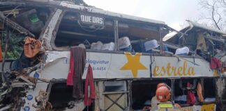 21 personas muertas y 4 heridas en el sur de Brasil en aparatoso choque entre un autobús y un camión