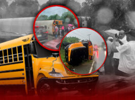 Autobús de personal hotelero se vuelca en el distrito municipal La Otra Banda, provincia La Altagracia