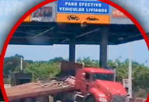 Patana se descarrila y arrastra minibús en estación de peaje de la Autovía del Este