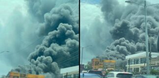 Se registra incendio en sucursal de LyR Comercial de la Autopista Las Américas