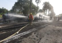 Las imágenes del incendio: así quedó el camión tanquero tras el fuego en el Malecón
