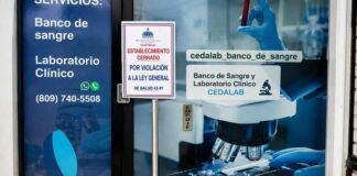 Salud Pública clausura banco de sangre en SDE