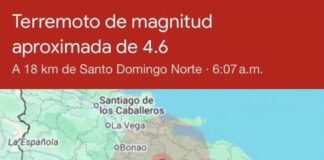 Dos temblores sacuden a la República Dominicana este domingo en la madrugada