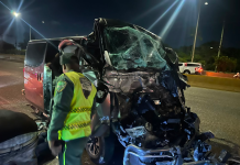 Cuatro personas resultan heridas tras accidente en la autopista Las Américas