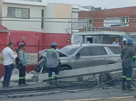 Varias personas resultan heridas tras accidente en la avenida Estrellá Sadhalá de Santiago