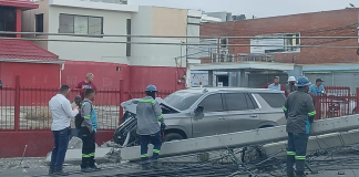 Varias personas resultan heridas tras accidente en la avenida Estrellá Sadhalá de Santiago