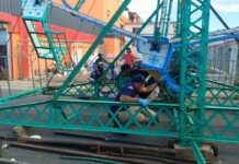Policía científica y el ministerio público inspeccionan juegos mecánicos en Hato Mayor