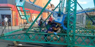 Policía científica y el ministerio público inspeccionan juegos mecánicos en Hato Mayor