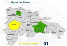 El Gran Santo Domingo y otras provincias en alerta verde, San Juan en amarilla por vaguada