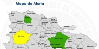 El Gran Santo Domingo y otras provincias en alerta verde, San Juan en amarilla por vaguada
