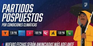 LIDOM pospone los tres partidos de este martes